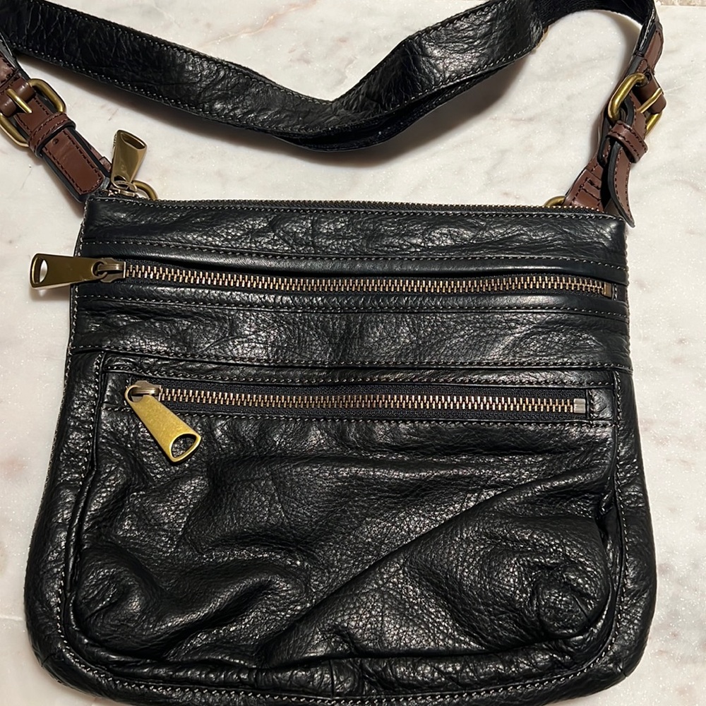 Vintage fossil navy crossbody bag